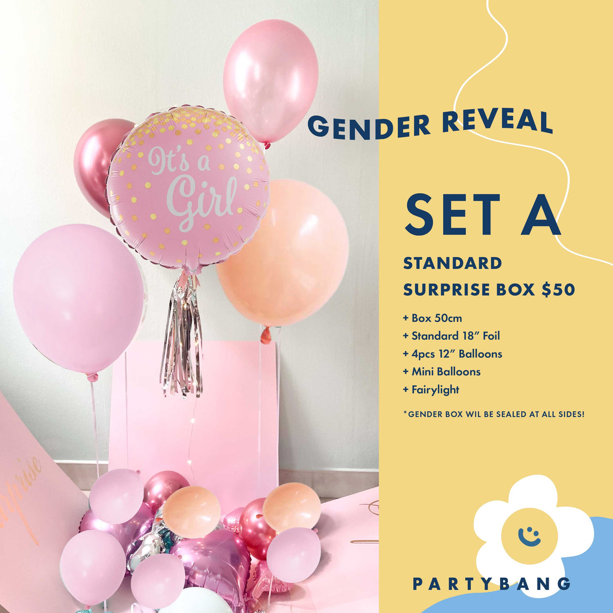 Helium Inflated Gender Surprise Box Set A Partybang