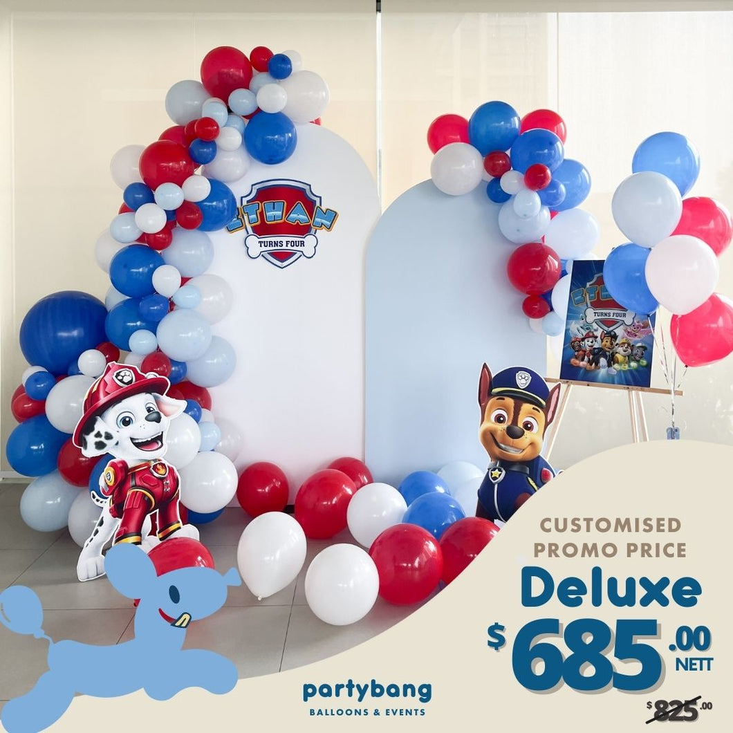 [Enquiry Form] Customised Birthday Theme Foamboard Backdrop Set-up with Balloon Garland
