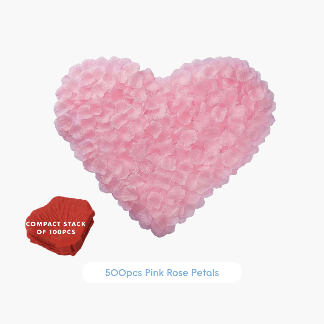 500pc Rose Petals Artificial Pink