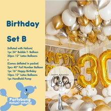 Load image into Gallery viewer, [Helium Inflated] Birthday Balloons Hotel Room Staycation Setup Set B
