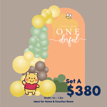 Load image into Gallery viewer, [Enquiry Form] Winnie the Pooh Birthday Theme Foamboard Backdrop Set-up with Balloon Garland
